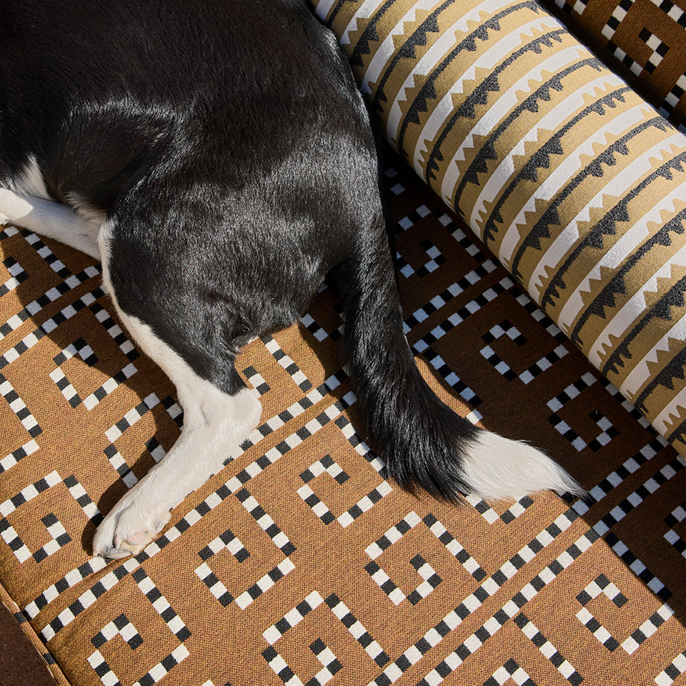 Spindle Stripe Fabric | Charcoal
