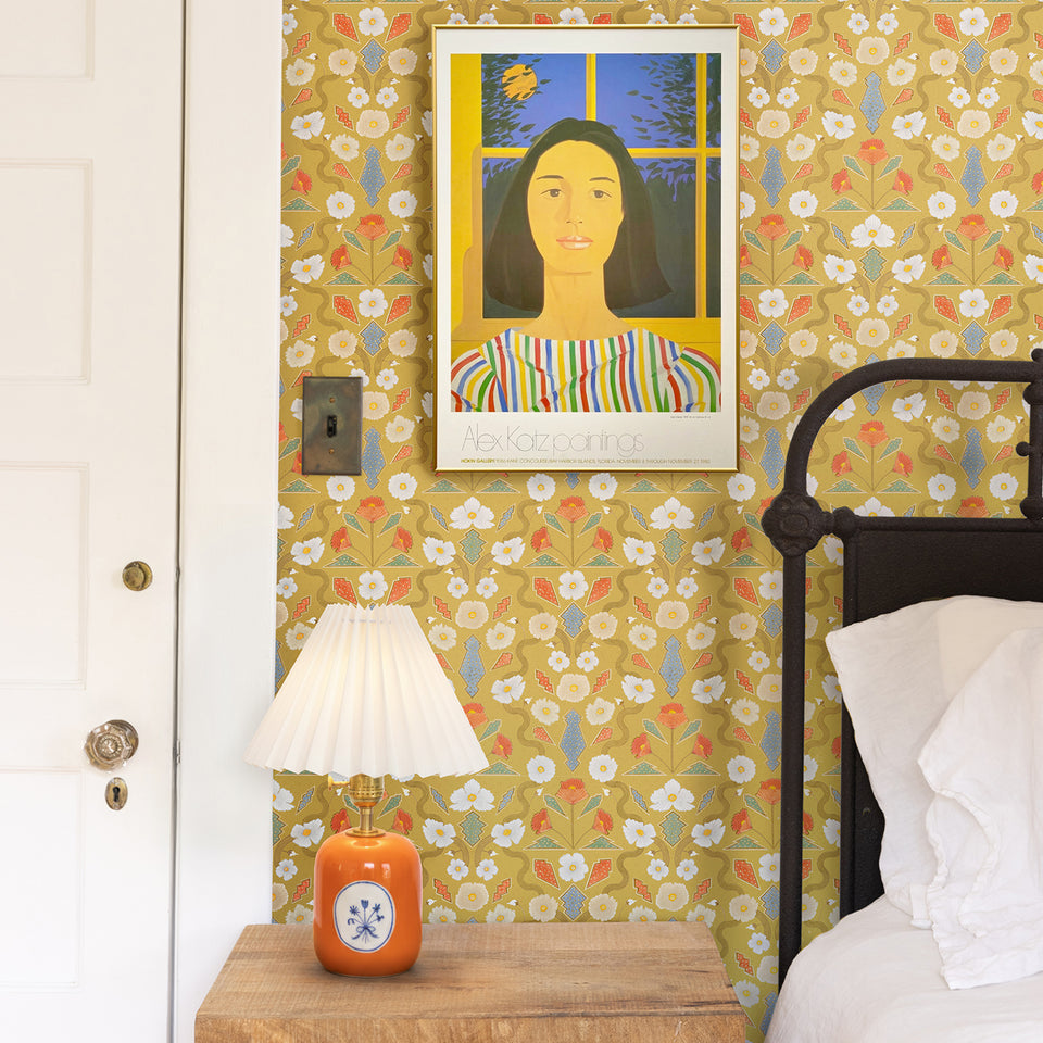 Ochre California Poppies Wallpaper