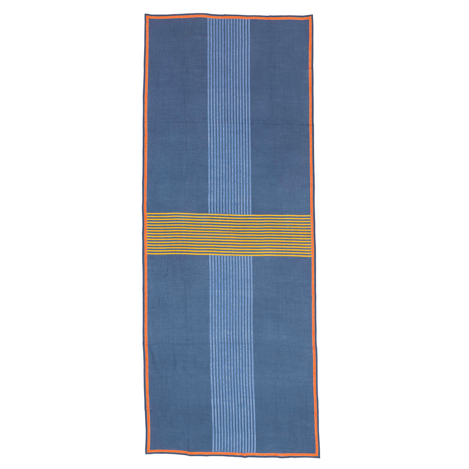Navy Criss Cross Long Scarf