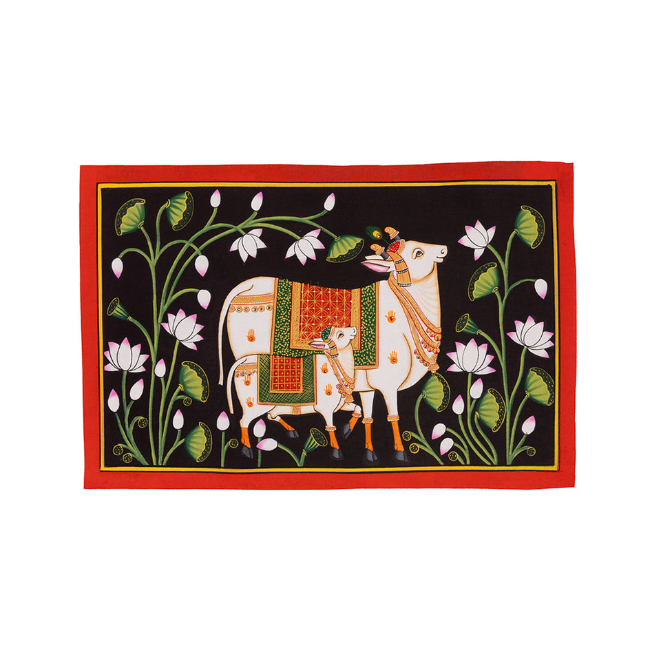 Cow and Calf | Miniature Painting