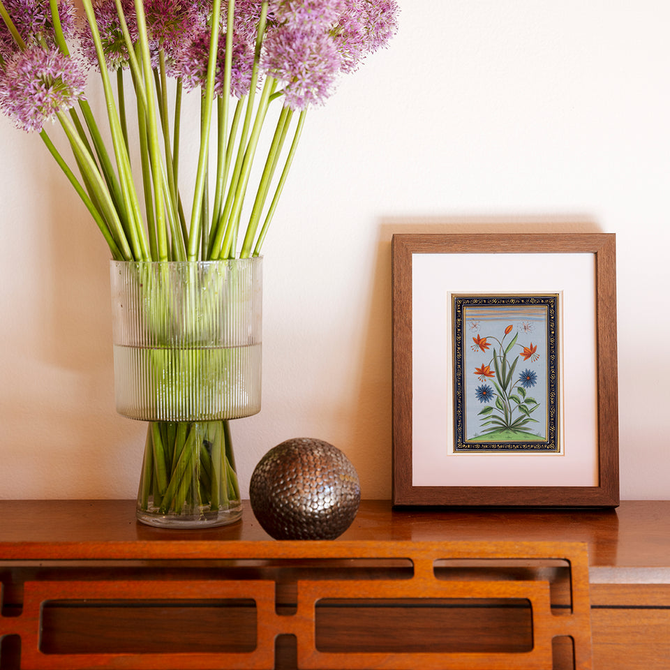 Lilies and Asters | Miniature Painting