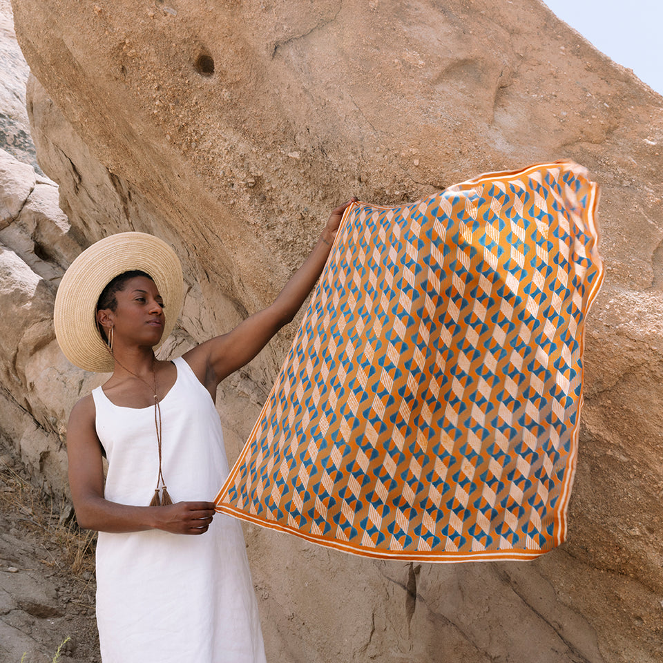 Dolomite Silk Scarf | Copper