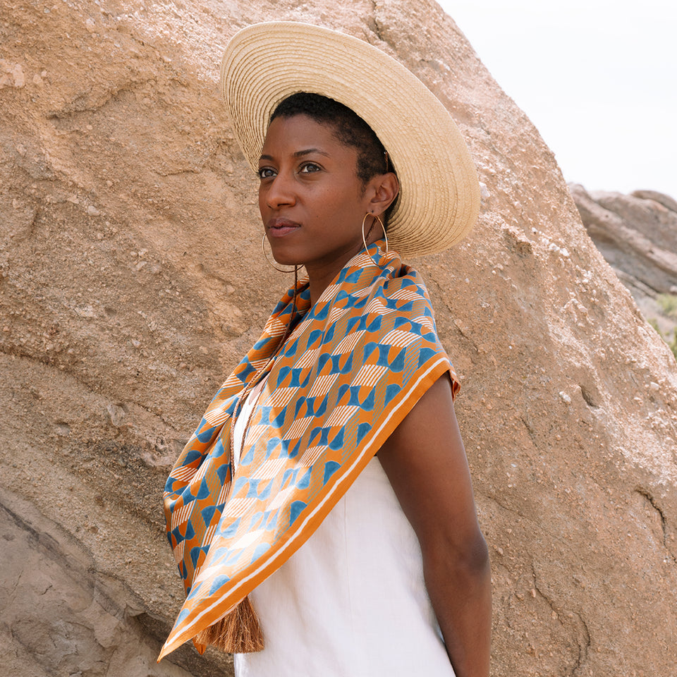 Dolomite Silk Scarf | Copper
