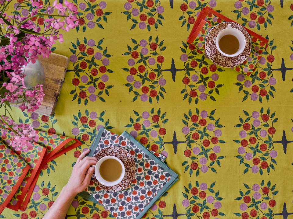 Tree of Life Tablecloth | Chartreuse