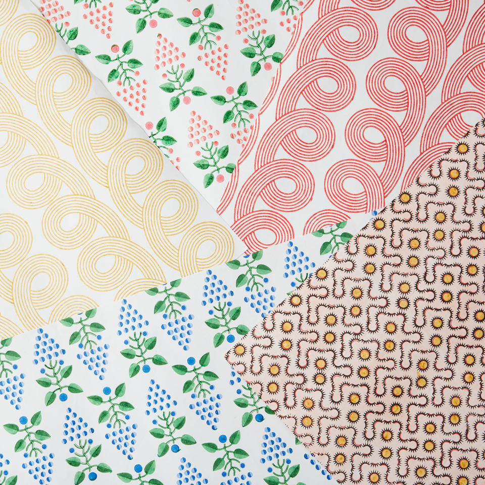 Sundial Wrapping Paper | Burgundy
