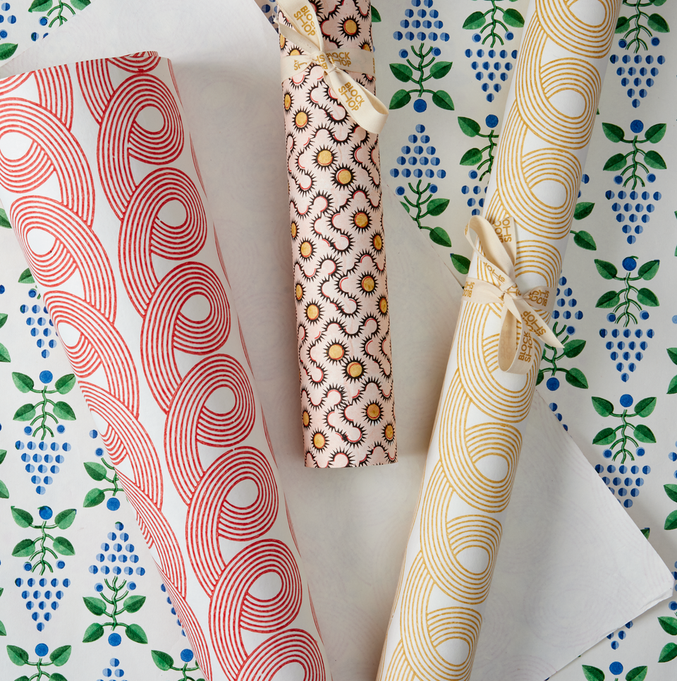 Sundial Wrapping Paper | Burgundy