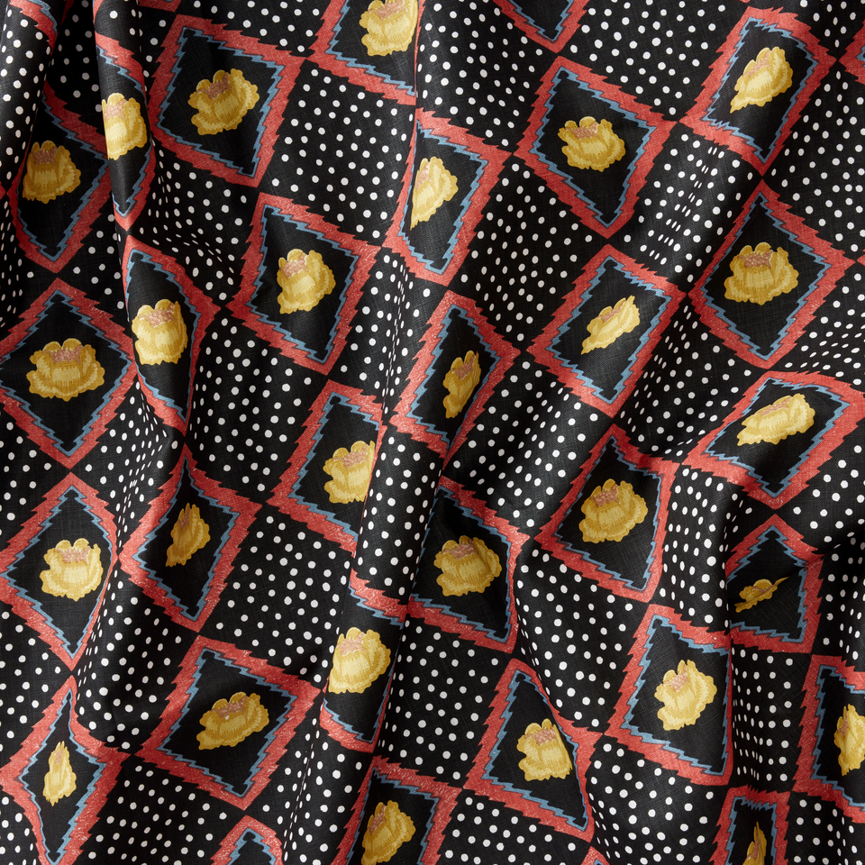 Peony Fabric | Onyx