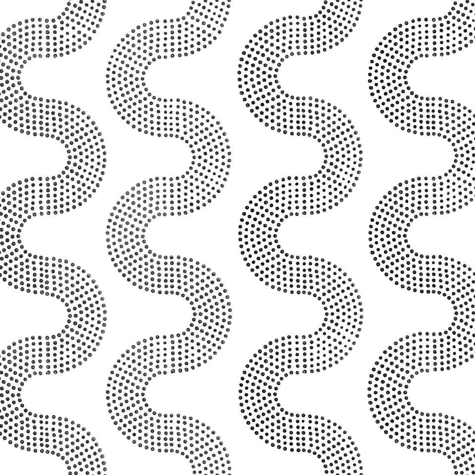 Squiggle Dot Wallpaper Sample | Black & White